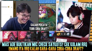 RRQ KALAH KARNA COBA DRAFT? CEK KOLAM IG RRQ | MIC CHECK EVOS VS RRQ LEG 2 MPL S14