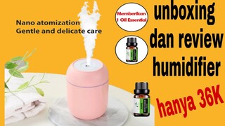 UNBOXING DAN REVIEW PENGHARUM RUANGAN HUMIDIFIER | MURAH