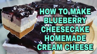 BLUEBERRY CHEESECAKE | HOMEMADE CREAM CHEESE RECIPE Lhynn Cuisine