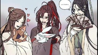 Shen Laosi: Who doesn’t have a pet? Binghe! Xianxian: Ah! Lan Zhan save me! (Look at how scared my b