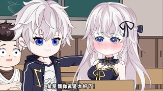 男人上课睡觉被校花叫醒，竟当着全班的面强吻校花