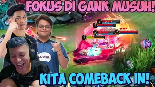MAIN GOLD LANE DI GANK TERUS BEGINI CARA KITA COMEBACK BERSAMA RRQ SKYLAR DAN EVOS SAYKOTS !!