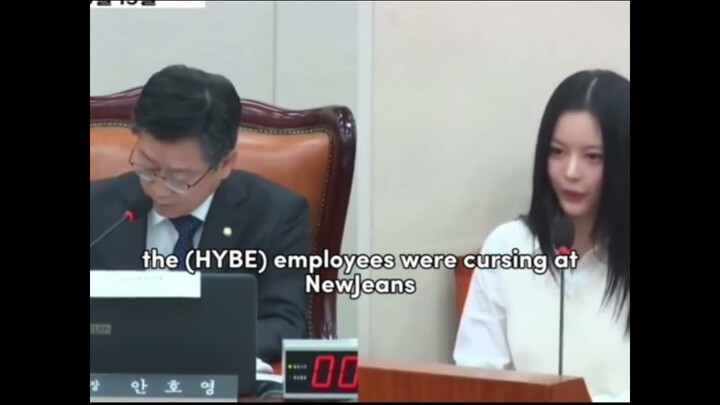 "HYBE Employees were Cursing Newjeans on BLIND App " - HANNI on National Assembly