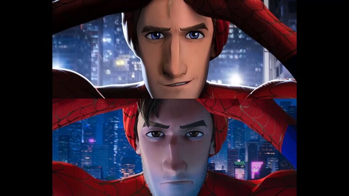 Peter Parker/Peter B Parker synced comparison