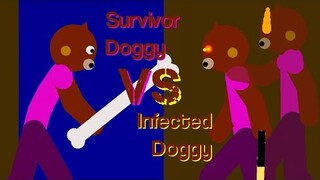 Survivor Doggy Vs Infected Doggy *REMASTERED* - Stick Nodes Roblox Piggy