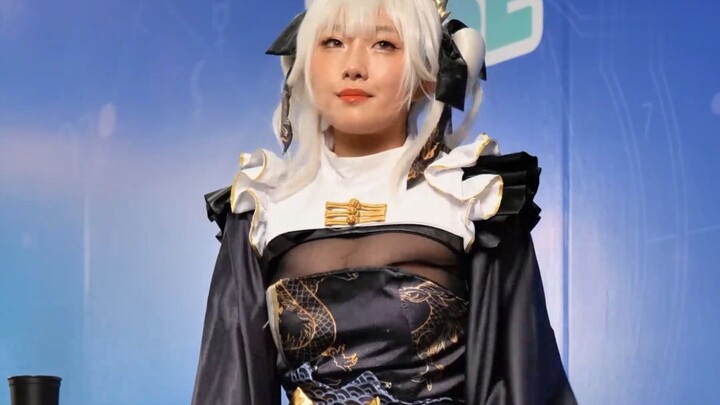 Coser imut Korea, cosplay dewi kemenangan NIKKE kelinci putih Blanche