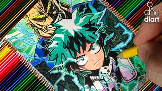 Drawing Deku Izuku Midoriya from Boku No Hero Academia | 僕のヒーローアカデミア | diArt