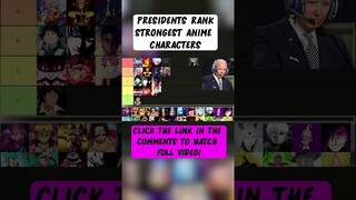 Strongest Anime Characters Tier List (AI Presidents) Part 3