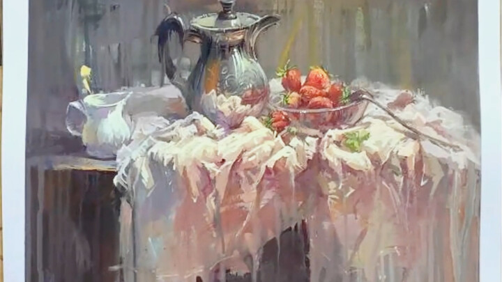 A watercolor-and-gouache technique is used to vividly capture the interplay of thickness and thinnes