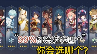 Genshin Impact: Which four characters would you choose if you could pick any four-star character, as