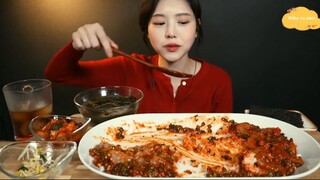 Cơm, canh rong biển, tôm ghẹ ướp cay 5 #amthuc
