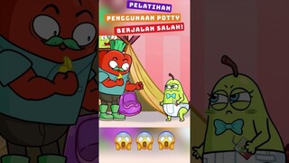 Pelatihan penggunaan potty berjalan SALAH!