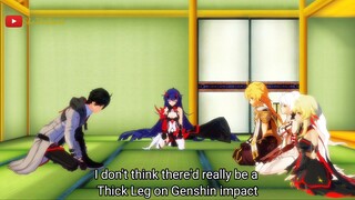 Honkai Impact trying to Negotiates for Unknown God Thicc Legs | Genshin Impact Animation