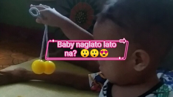 10 months old baby nglalaro ng Lato lato