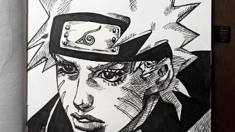 cara menggambar Naruto mudah✍️