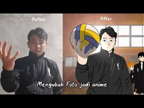 Cara Membuat foto Menjadi Anime Haikyuu | ibis paint x tutorials