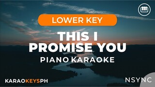 This I Promise You - NSYNC (Lower Key - Piano Karaoke)