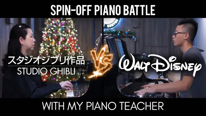 Ghibli Studio vs Disney - Spin-off Piano Battle Mashup/Medley ft. my PIANO TEACHER