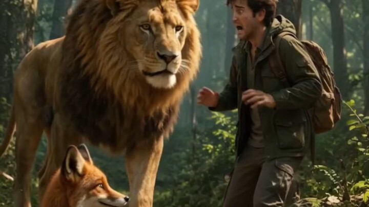 Sher, Insaan Aur Lomri Ki Kahani! 🦁🦊 #StoryTime