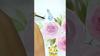 How to paint watercolor Roses • Easy painting for beginners #watercolor #watercolorpainting