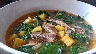 Sardinas at Kamote na may Saluyot | Budget Ulam Recipe | Murang Ulam Recipe