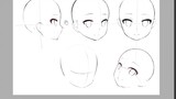 Draw a face at different angles in three steps. It really only takes three steps. You will be exhaus