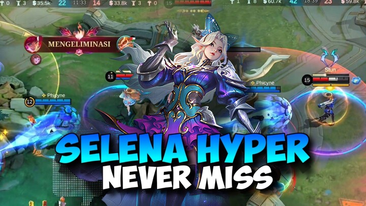 KETIKA PAKAI SELENA SKIN INI, AIM KE LAWAN AUTO KENA TERUS ! || HIGHLIGHT SELENA - MLBB