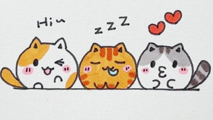 Parentheses turned into little kittens—doesn't it look like you and your friends?