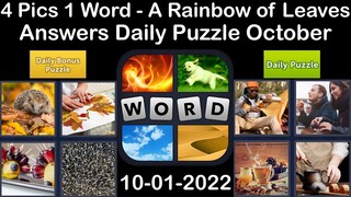 4 Pics 1 Word - A Rainbow of Leaves - 01 October 2022 - Answer Daily Puzzle + Bonus Puzzle