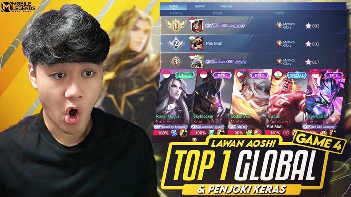 GAME 4 JEJE LAWAN TOP 1 GLOBAL AOSHI & PARTY PENJOKI KERAS ! GAME KERAS - Mobile