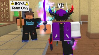 He wanted a BOYS ONLY TEAM, So I go UNDERCOVER..(Murder Mystery 2)