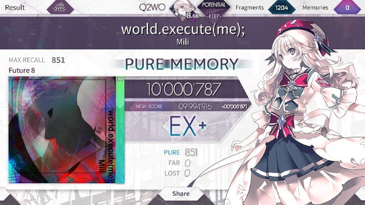 【Arcaea】world.execute(me); (FUTURE 8) 【PURE MEMORY!!】