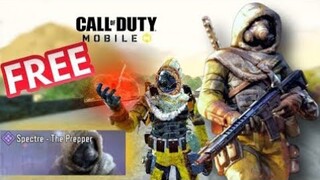 Call Of Duty Mobile | SPECTRE - THE PREPPER | VOICE LINES & GAMEPLAY | BEST FREE PASS SKIN?