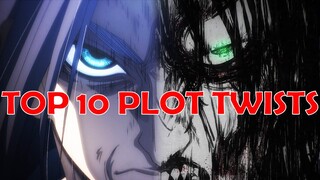 Top 10 SHOCKING Plot Twists in Attack on Titan