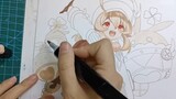 [Hand-painted with marker pens] Genshin Impact Keli is cute, explaining the whole process of drawing