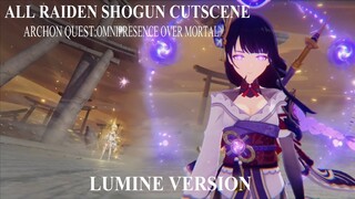 ALL RAIDEN SHOGUN(BAAL) CUTSCENE | LUMINE VERSION | JP DUB/ENG SUB | GENSHIN IMPACT VER 2.1