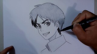 MENGGAMBAR EREN JAEGER || ATTACK ON TITAN