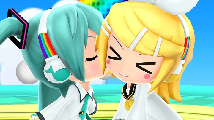 The cutest moment between Miku and Rin ♥