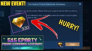 515 EPARTY PROMO DIAMONDS GIVE AWAY CLAIM YOUR PROMO DIAMONDS NOW! FREE FOR ALL MLBB