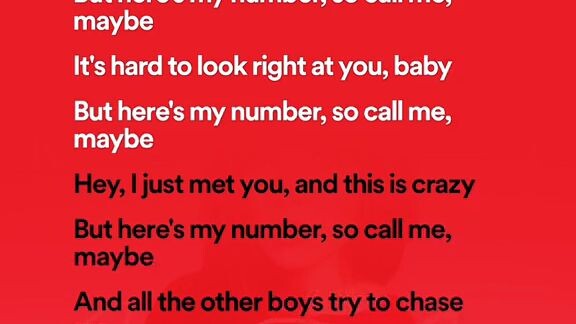 so call me maybe