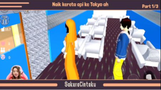 NAIK KERETA API DI SAKURA SCHOOL MENUJU TOKYO