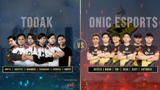 TODAK VS ONIC ESPORTS GAME 1 MPL INVITATIONAL QUALIFIER DAY 1