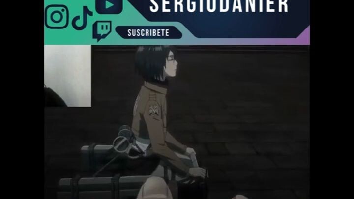 Mikasa se da por vencida y reacciona shingeki no kiojin #shingekinokyojin