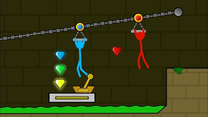 Watergirl and Fireboy , Stickman Animation - (Part 7 Forest Temple Parkour)