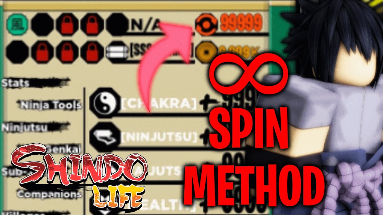 COMO TER MUITOS SPINS FÁCIL no SHINDO LIFE - TODAS as FORMAS de