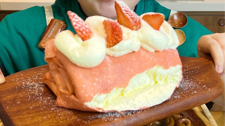 Strawberry towel rack, crispy pork belly, Xinjiang fried rice noodles