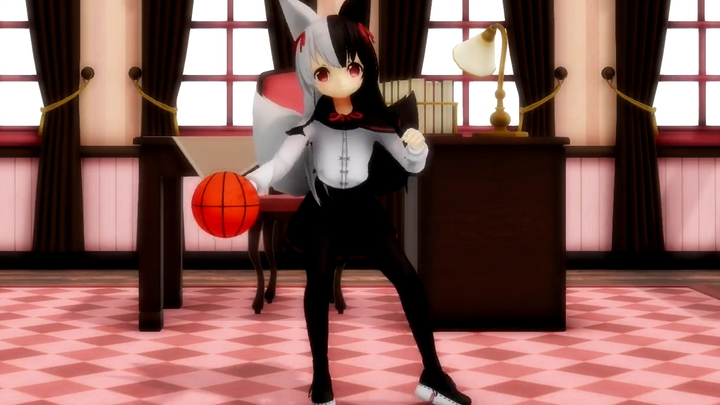 【MMD】The black and white horned dragon dancing halfway through the book dance, switching songs and p