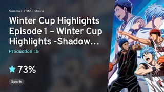 🇯🇵 / KUROKO NO BASKET MOVIE 1 : Winter Cup Soushuuhen - Kage To Hikari