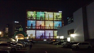 Media facade art of Seoul Square│Seoul in Korea│4K 60fps POV