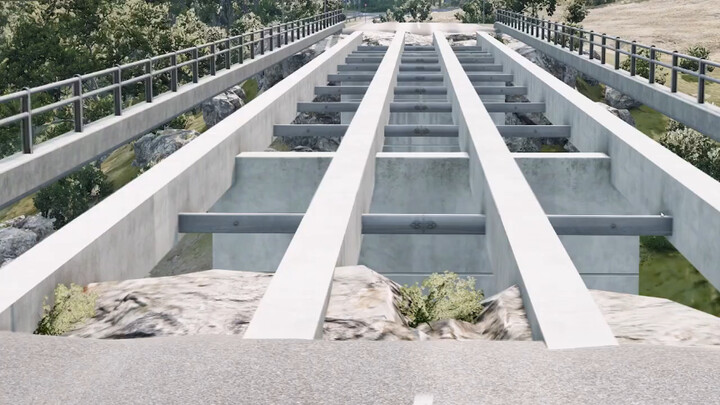 Is this bridge even finished yet, and you're already crossing it?